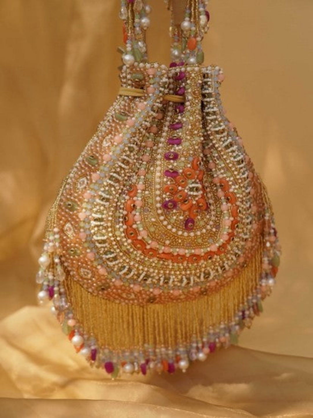 Meenakari Potli-Pink