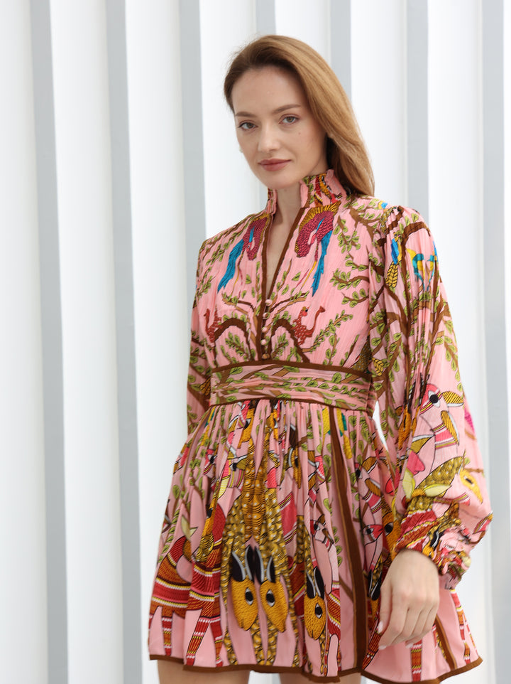 Berlin Pattern Short Dress