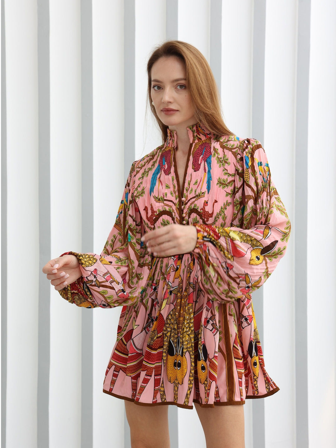 Berlin Pattern Short Dress
