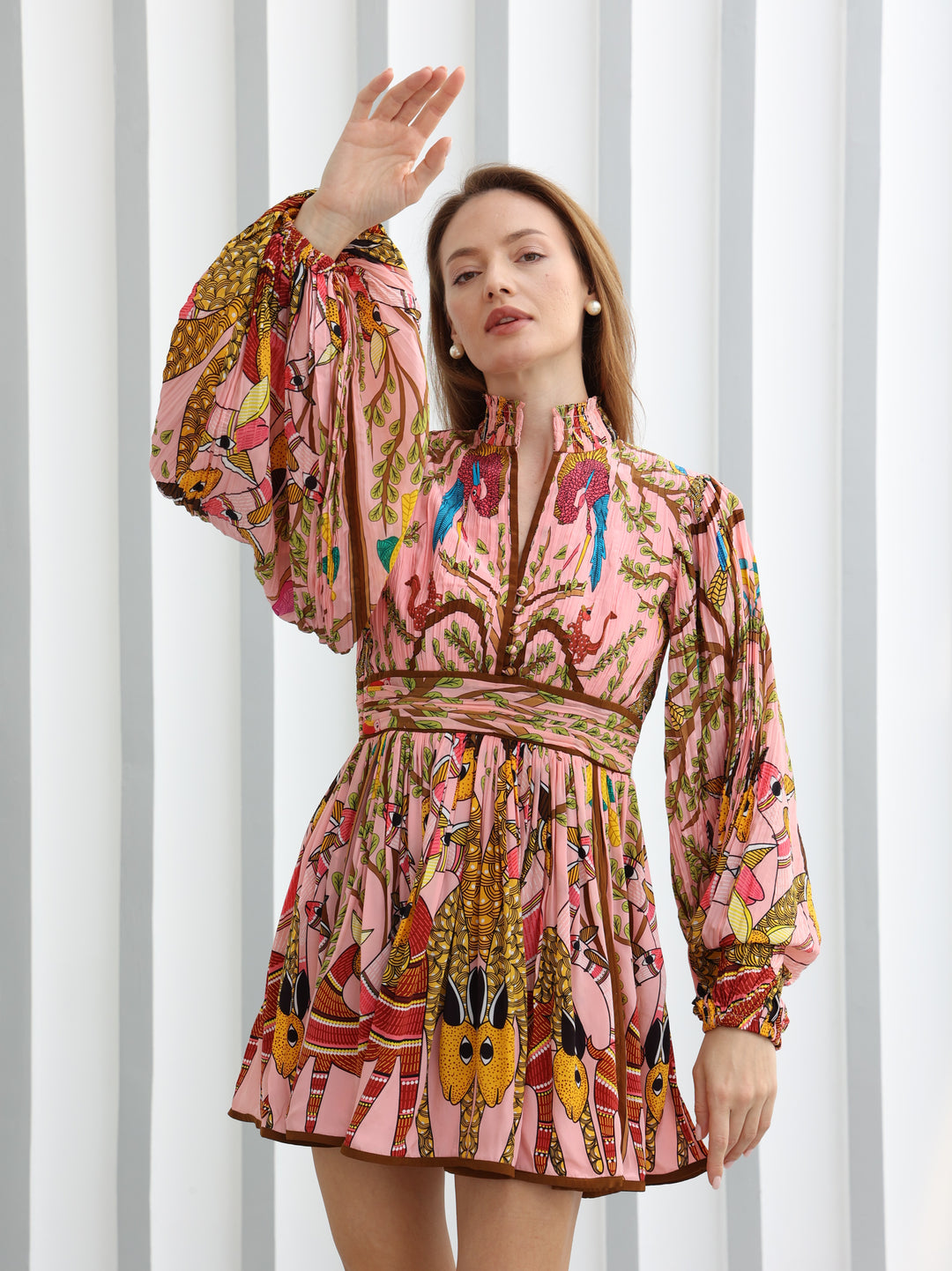 Berlin Pattern Short Dress