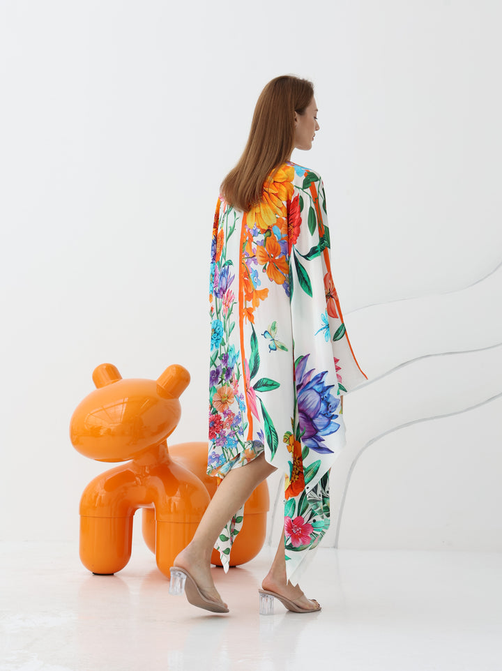 Tropical Bloom Kaftan Dress