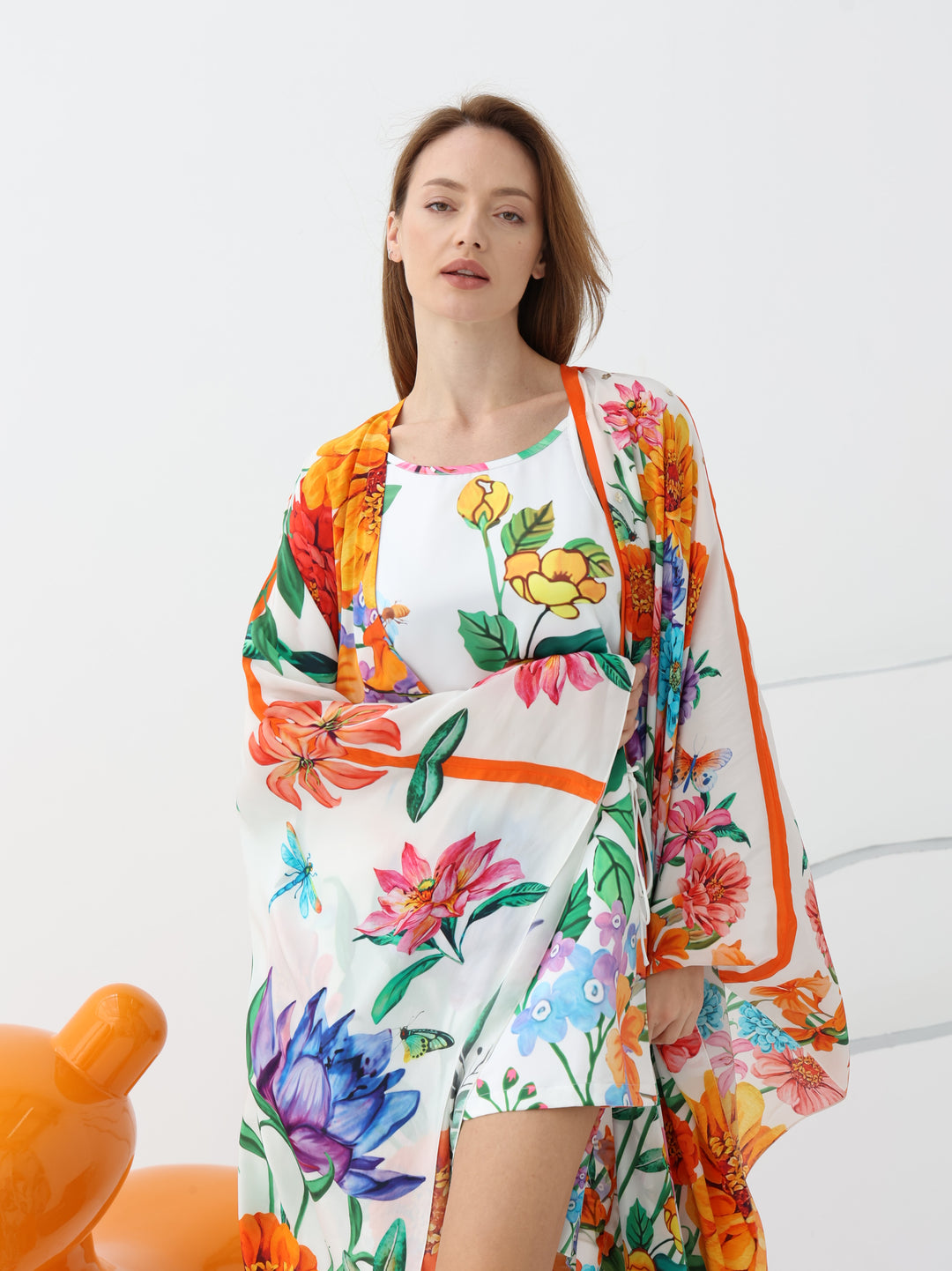 Tropical Bloom Kaftan Dress