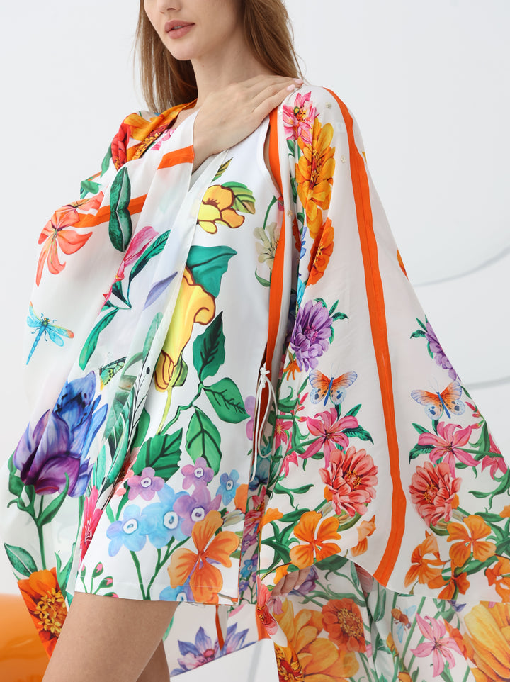 Tropical Bloom Kaftan Dress