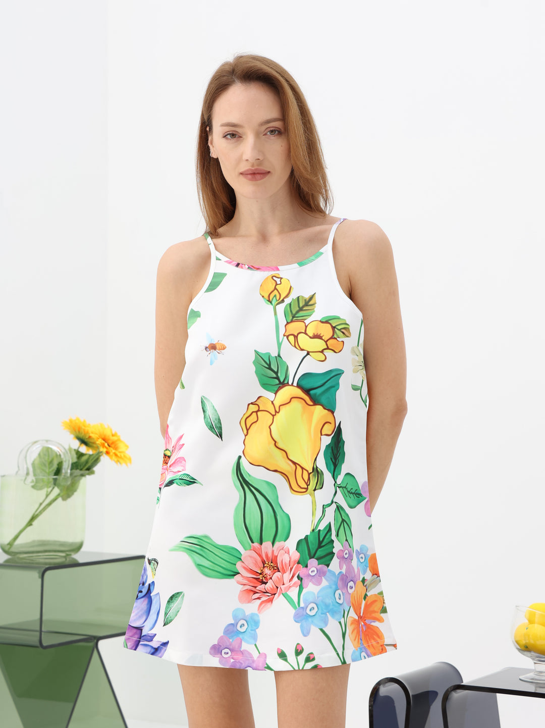 Bright Blossom Beach Dress Cashew Lifestyle Bright Blossom Beach Dress Cashew Lifestyle