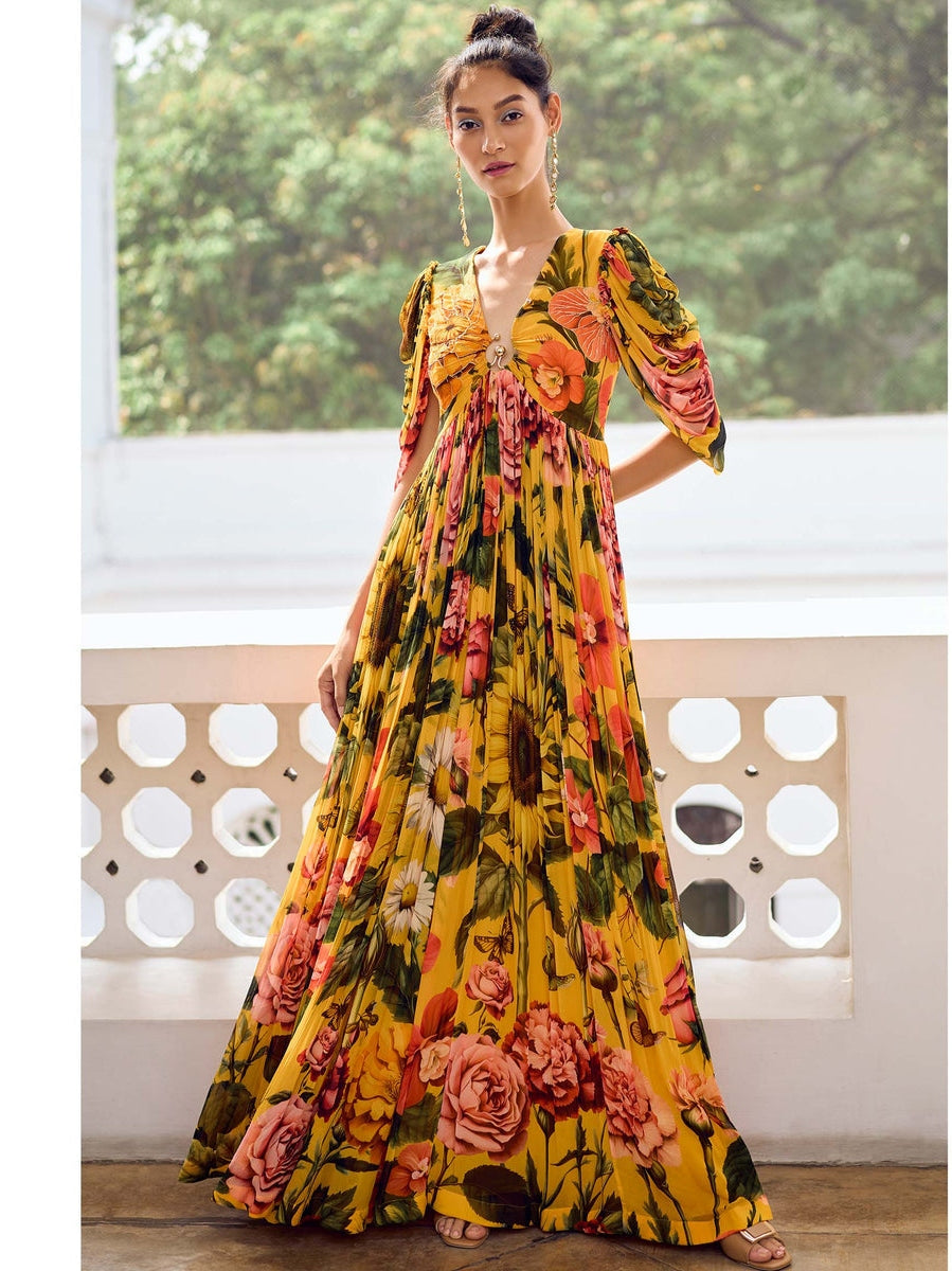 Sunflower Boho Maxi Dress