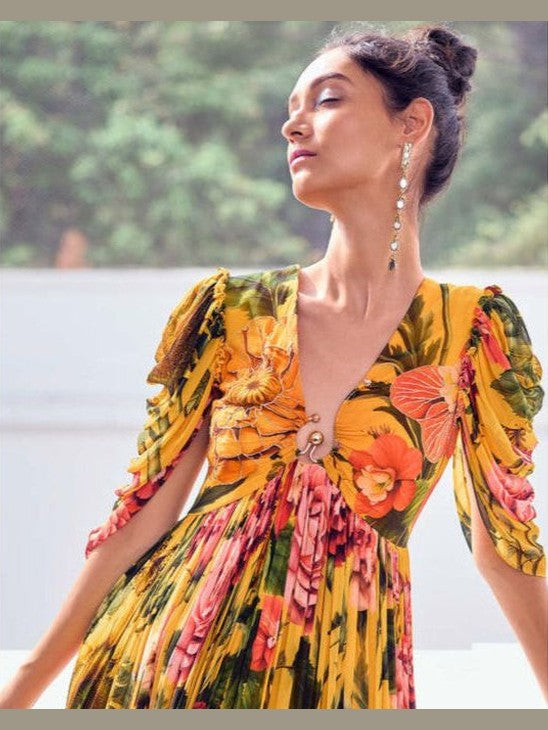 Sunflower Boho Maxi Dress
