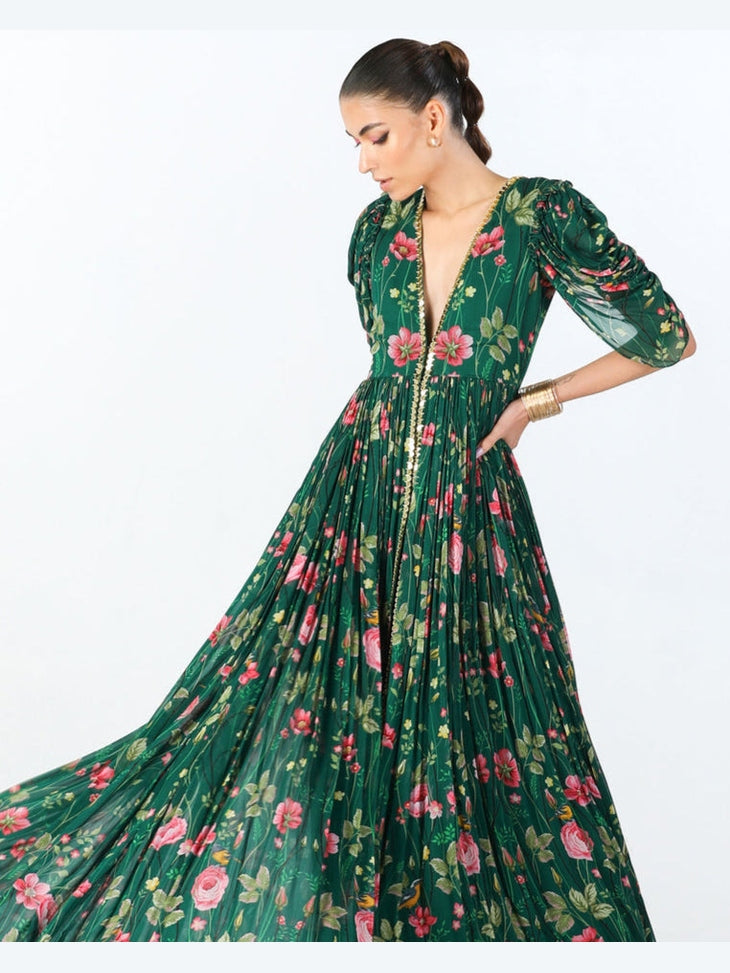 Emerald Garden Maxi Dress