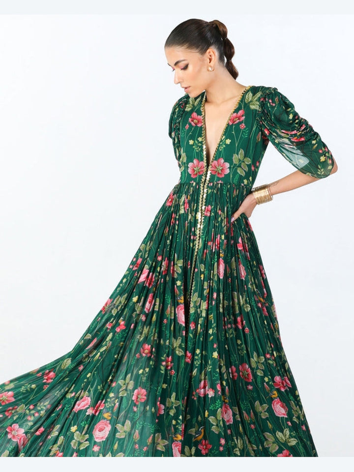 Emerald Garden Maxi Dress