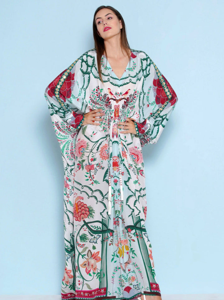 Vibrant Floral Breeze Kaftan