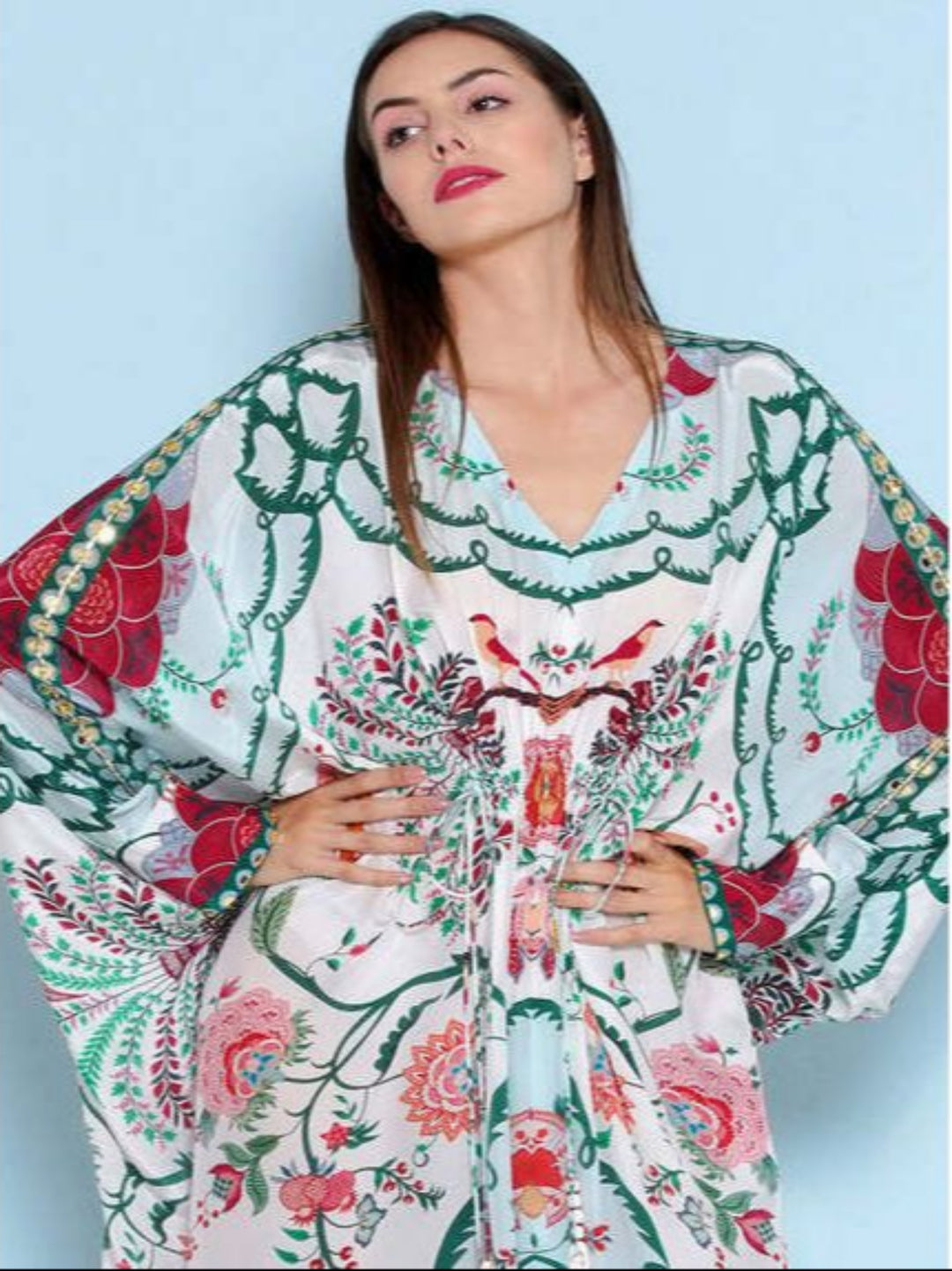 Vibrant Floral Breeze Kaftan