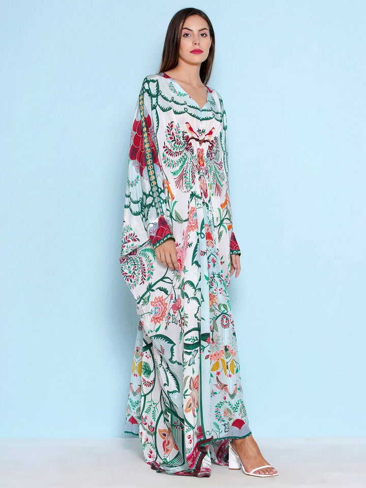Vibrant Floral Breeze Kaftan