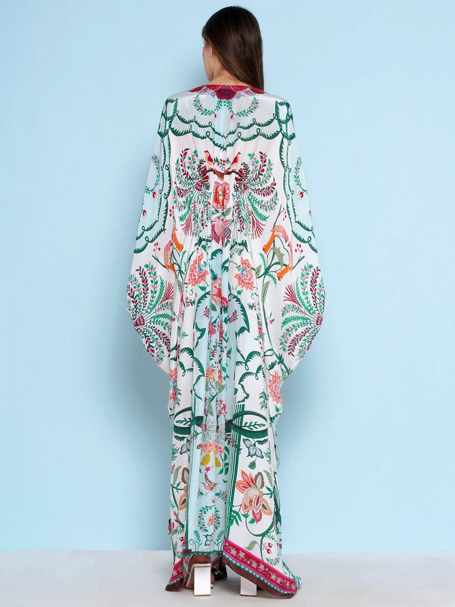 Vibrant Floral Breeze Kaftan