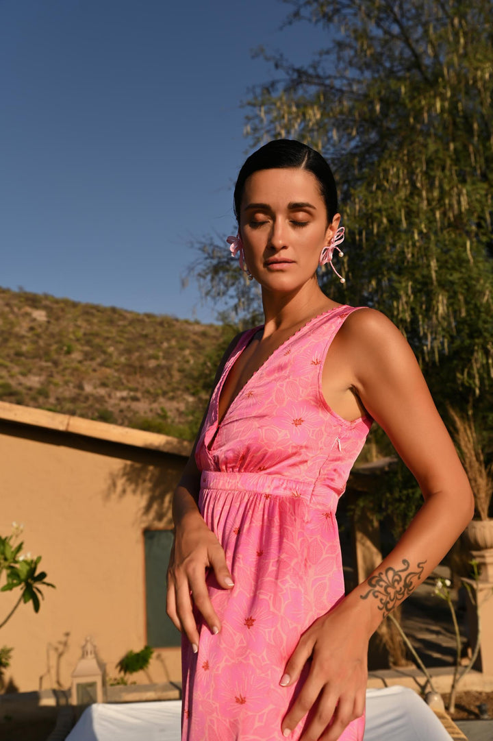 Blush Pink Satin Dress
