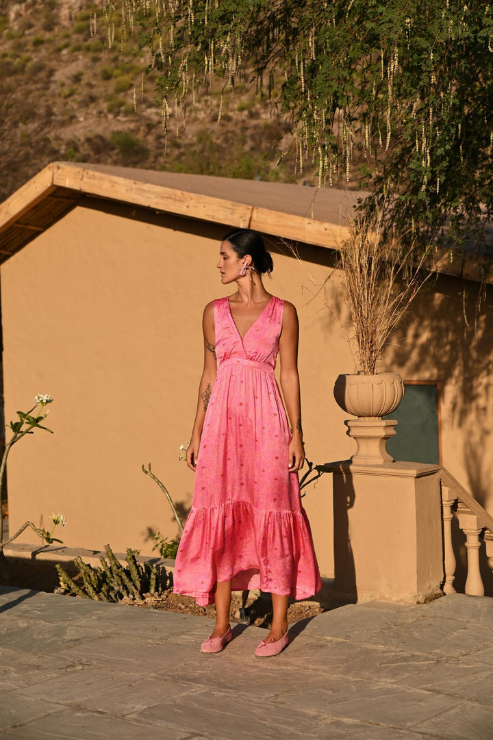 Blush Pink Satin Dress