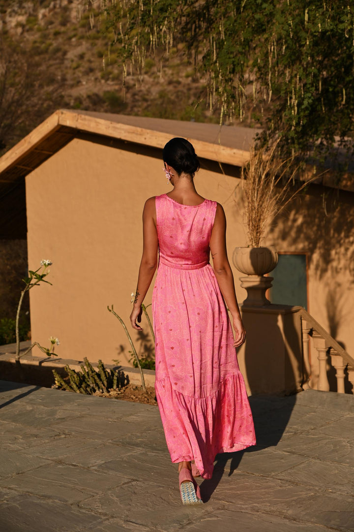 Blush Pink Satin Dress